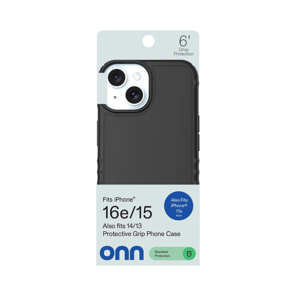 Protective Gel Phone Case for Iphone 17E / Iphone 16E / Iphone 15 / Iphone 14 / Iphone 13 - Black