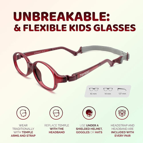 : Unbreakable Kids Glasses - Flexible Fashion Glasses for Kids - 3005